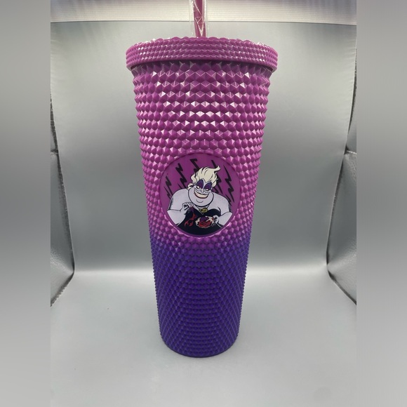 Disney Villain Ursula Purple Ombré Studded Tumbler Cup The Little Mermaid NEW - Picture 1 of 4